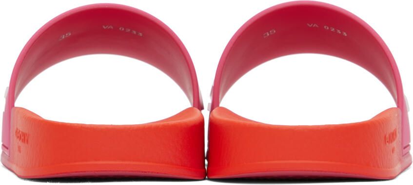 Givenchy Pink & Orange Embossed Slides