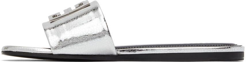 Givenchy Silver 4G Flat Mules - Picture 4