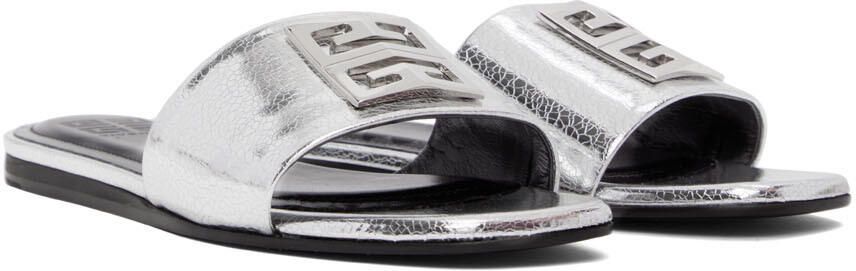 Givenchy Silver 4G Flat Mules - Picture 3