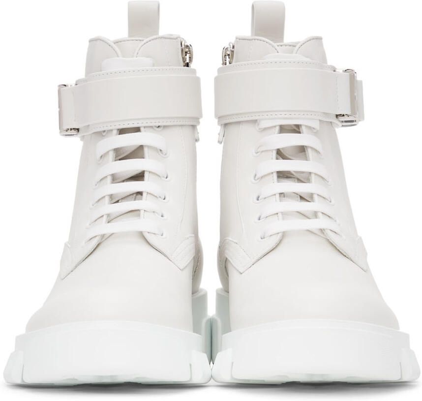 Givenchy White 4G Buckle Terra Boots - Picture 2