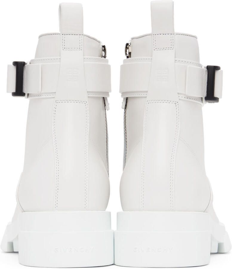 Givenchy White 4G Buckle Terra Boots
