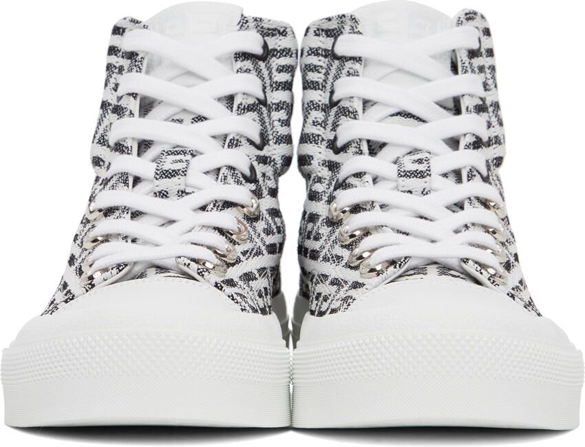 Givenchy White 4G Jacquard City Sneakers - Picture 3
