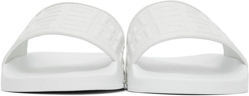 Givenchy White 4G Slide Flat Sandals - Picture 3