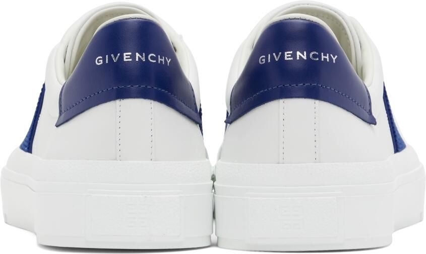 Givenchy White & Blue City Sport Low-Top Sneakers