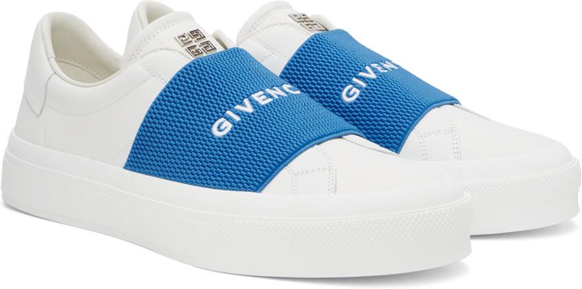 Givenchy White & Blue City Sport Sneakers - Picture 2