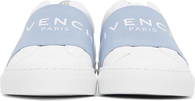 Givenchy White & Blue Elastic Urban Knots Sneakers - Picture 3