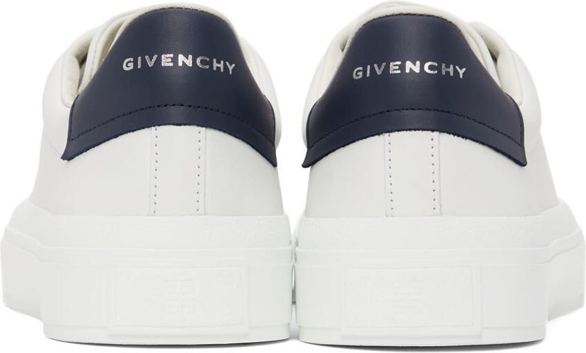 Givenchy White & Navy City Sneakers - Picture 2