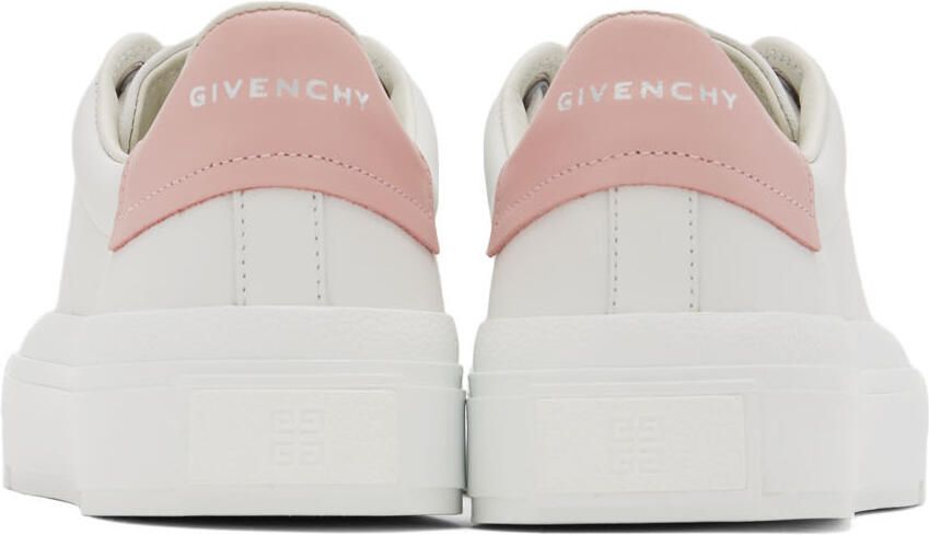 Givenchy White & Pink City Sneakers - Picture 2