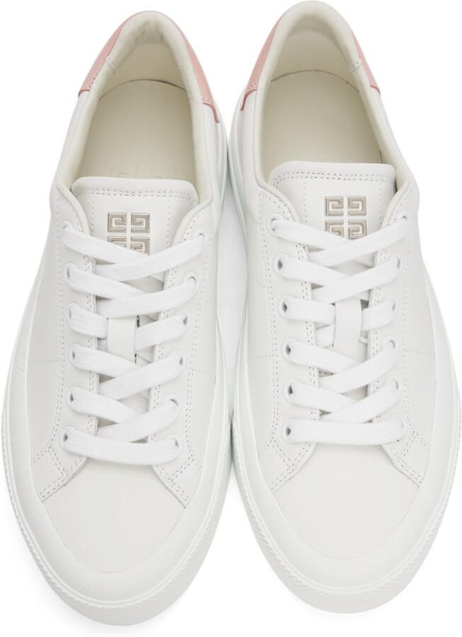 Givenchy White & Pink City Sneakers