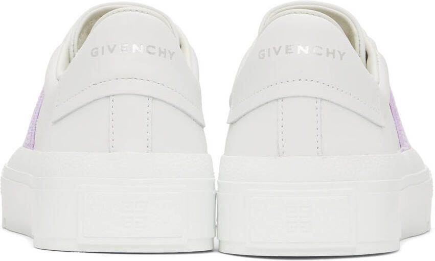 Givenchy White & Purple City Sport Sneakers