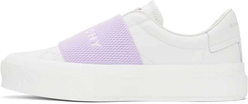 Givenchy White & Purple City Sport Sneakers - Picture 3