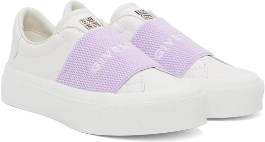 Givenchy White & Purple City Sport Sneakers - Picture 2