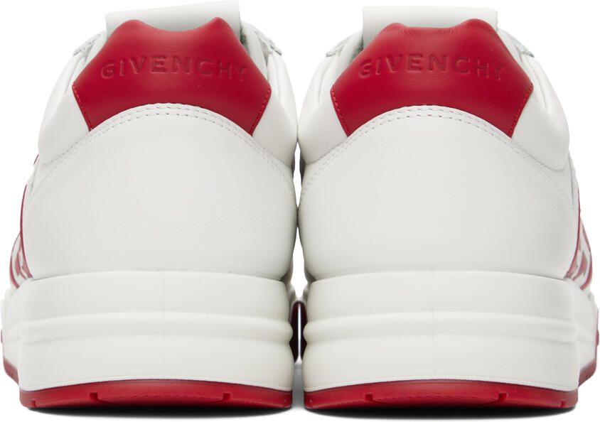 Givenchy White & Red City Sport Sneakers