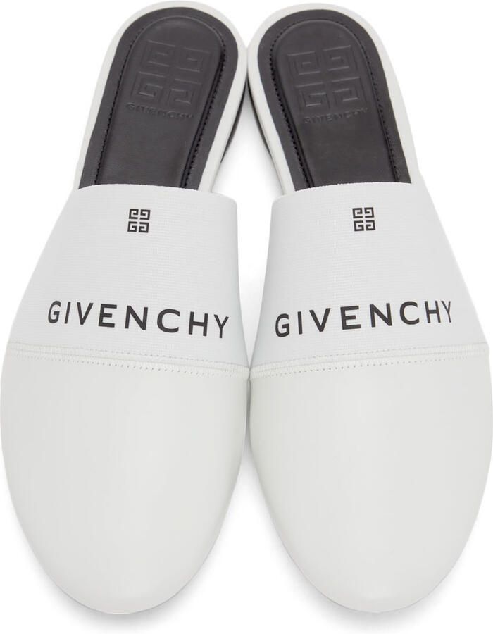 Givenchy White Bedford Mules