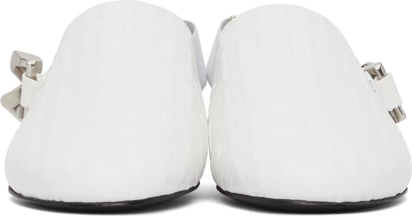 Givenchy White G Chain Slingback Mules - Picture 3