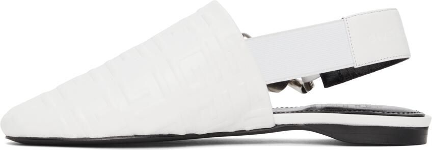 Givenchy White G Chain Slingback Mules - Picture 4