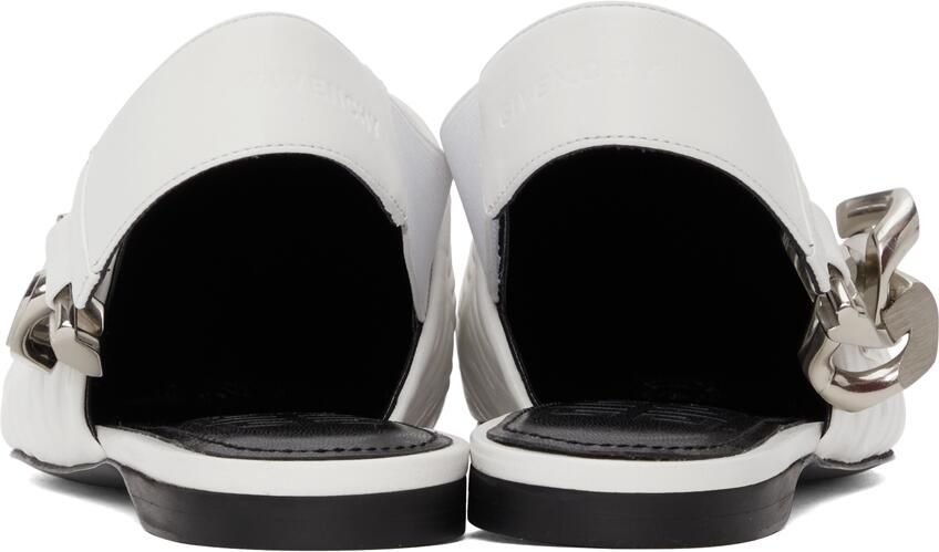 Givenchy White G Chain Slingback Mules - Picture 2