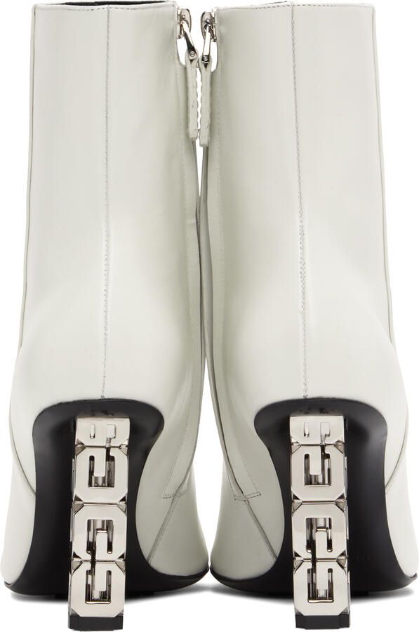 Givenchy White G Cube Ankle Boots - Picture 3