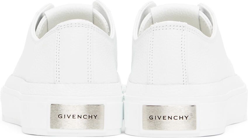 Givenchy White Grained City Sneakers - Picture 2