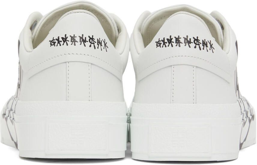 Givenchy White Graphic City Court Sneakers - Picture 2