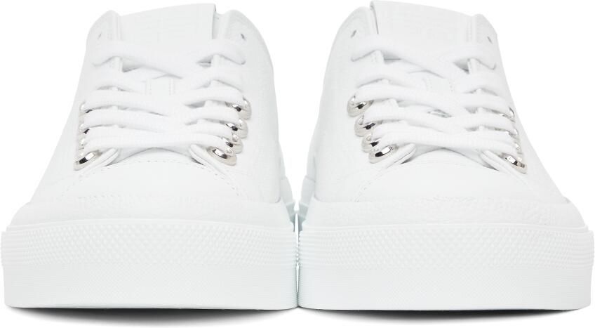 Givenchy White Leather City Sneakers - Picture 3