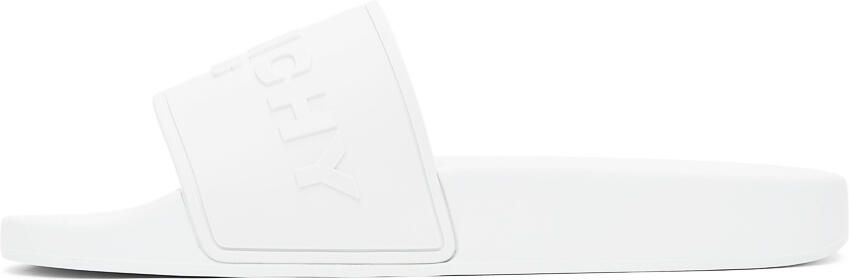 Givenchy White Logo Flat Sandals - Picture 3