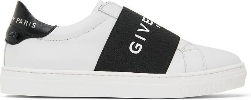 Givenchy Kids White & Black Logo Band Sneakers - Picture 5