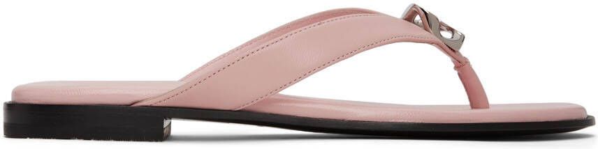 Givenchy Pink G Chain Buckle Sandals