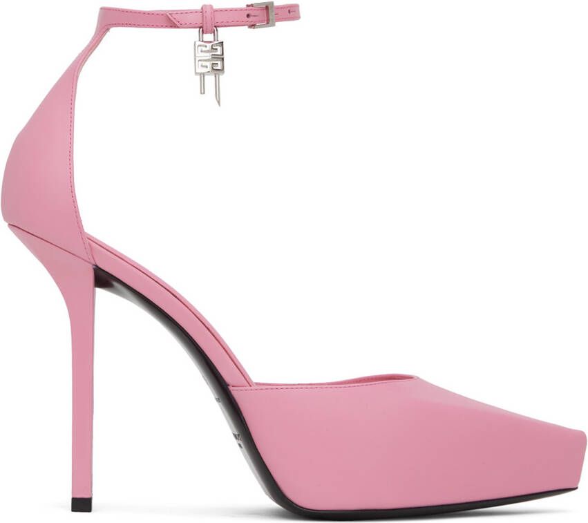 Givenchy Pink G-Lock Platform Heels - Picture 4