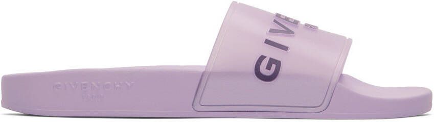 Givenchy Purple Logo Flat Sandals