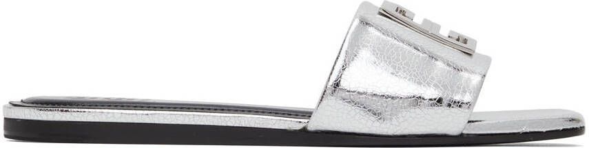 Givenchy Silver 4G Flat Mules - Picture 5