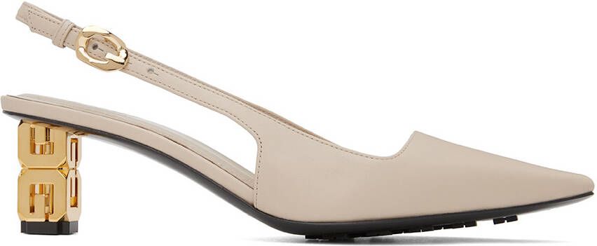 Givenchy Taupe G Cube Heels - Picture 5