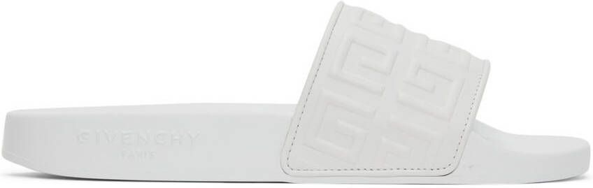 Givenchy White 4G Slide Flat Sandals - Picture 5