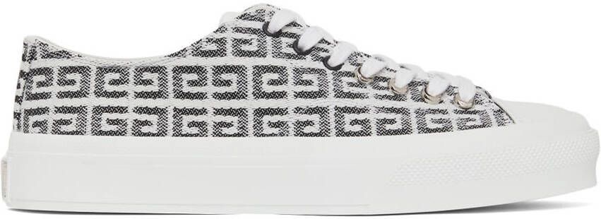 Givenchy White & Black City Low Sneakers - Picture 2