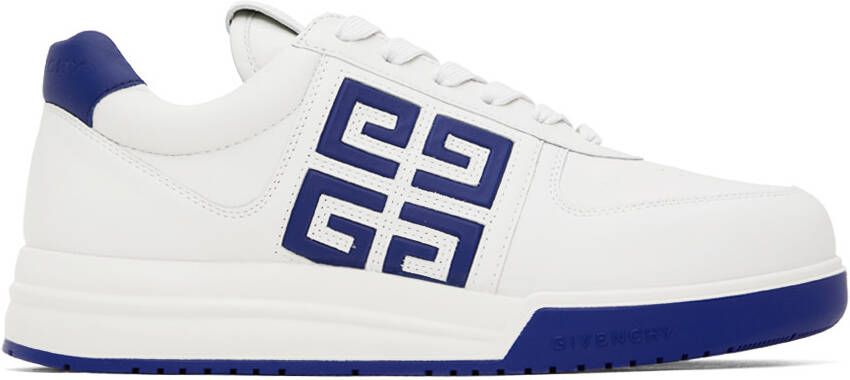 Givenchy White & Blue G4 Sneakers - Picture 5