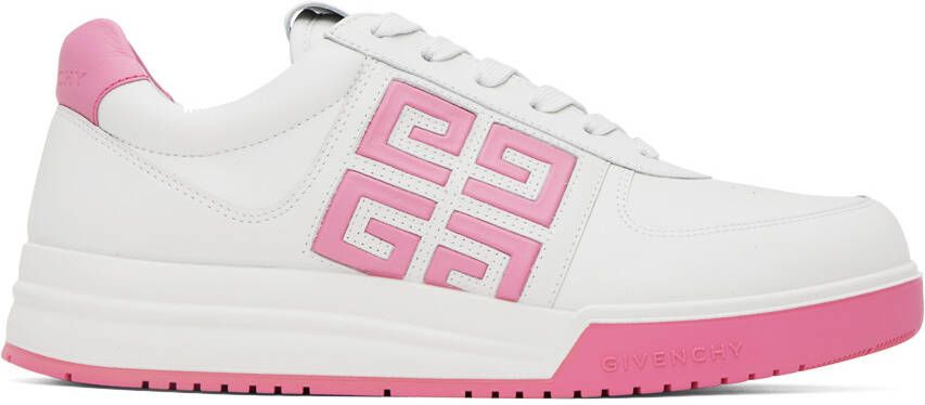 Givenchy White & Pink G4 Sneakers