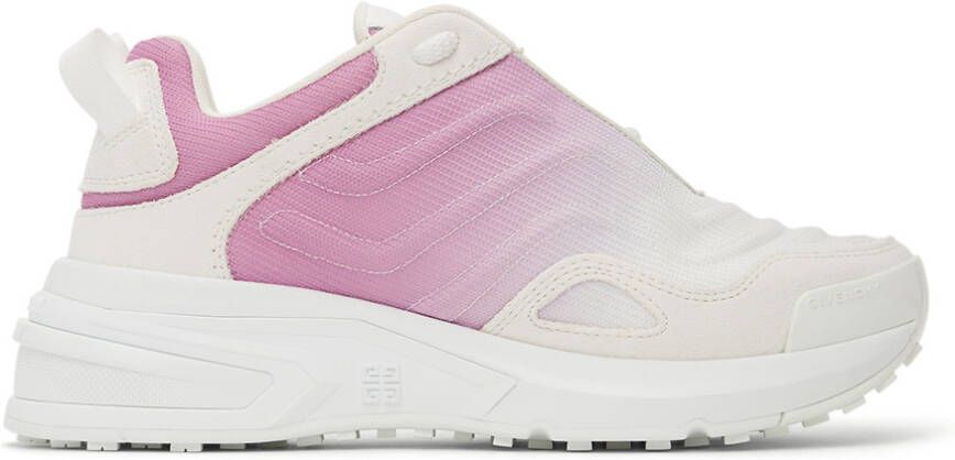 Givenchy White & Pink GIV 1 Light Runner Sneakers - Picture 5