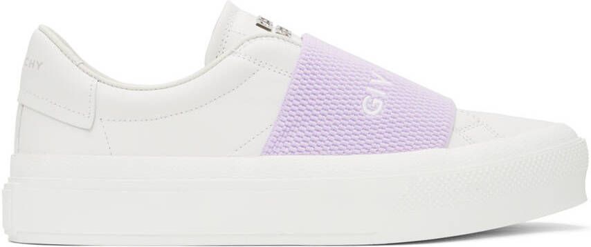 Givenchy White & Purple City Sport Sneakers - Picture 5
