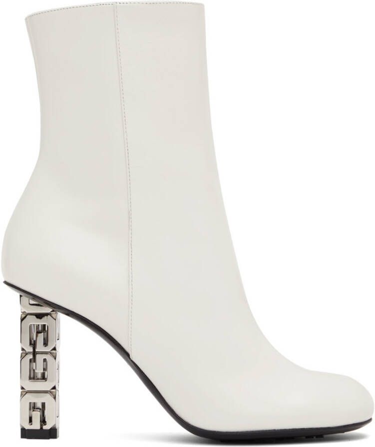 Givenchy White G Cube Ankle Boots - Picture 5