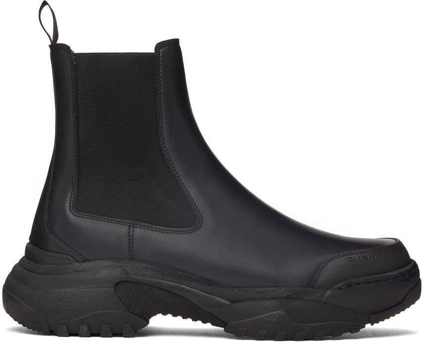 GmbH Black Faux-Leather Chelsea Boots - Picture 6