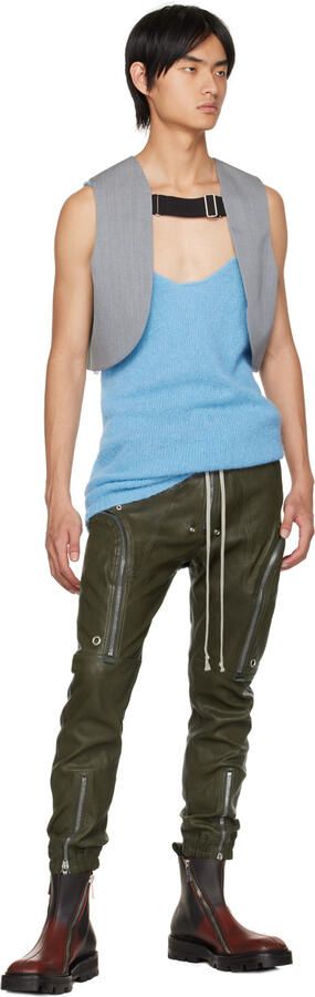 GmbH Black & Burgundy Double Zip Combat Boots - Picture 4