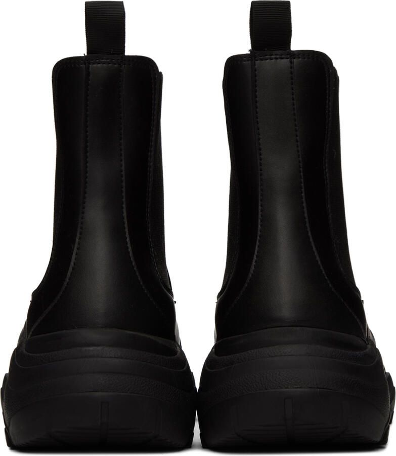 GmbH Black Faux-Leather Chelsea Boots