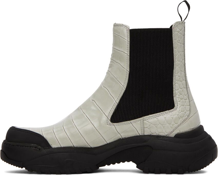 GmbH Gray Croc Chelsea Boots - Picture 3