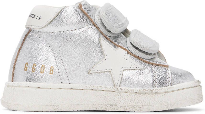 Golden Goose Baby Silver June Sneakers - Picture 4