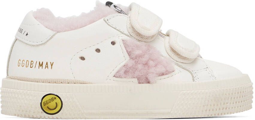 Golden Goose Baby White May School Sneakers