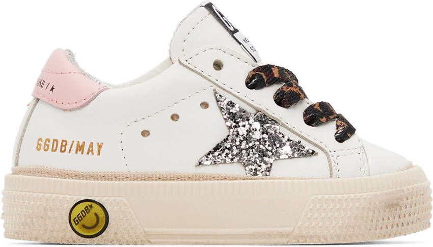 Golden Goose Baby White May Sneakers - Picture 4