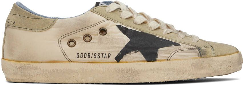 Golden Goose Beige & Taupe Super-Star Sneakers - Picture 5
