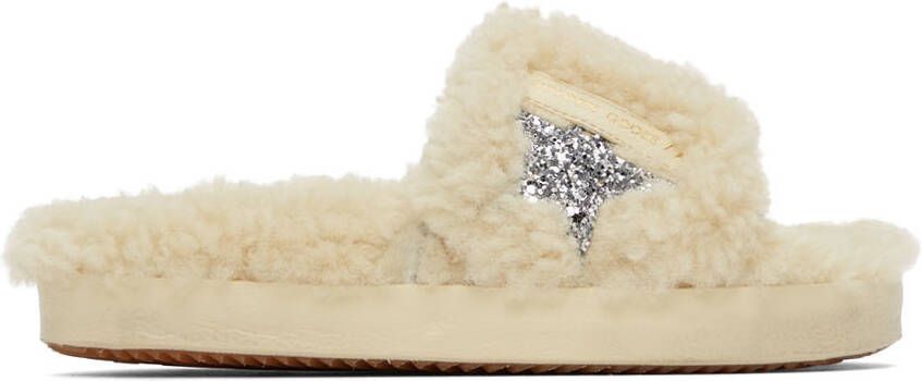 Golden Goose Beige Shearling Sandals - Picture 5