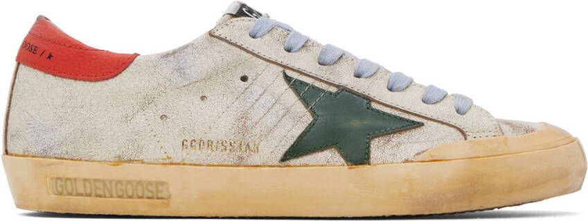 Golden Goose Beige Super-Star Penstar Sneakers - Picture 7
