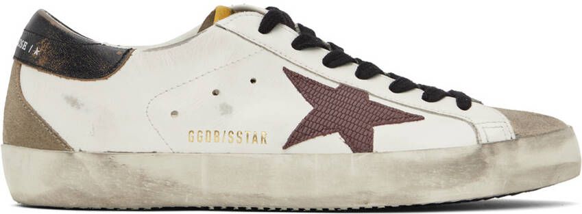 Golden Goose Blue & White Super -Star Sneakers - Picture 5